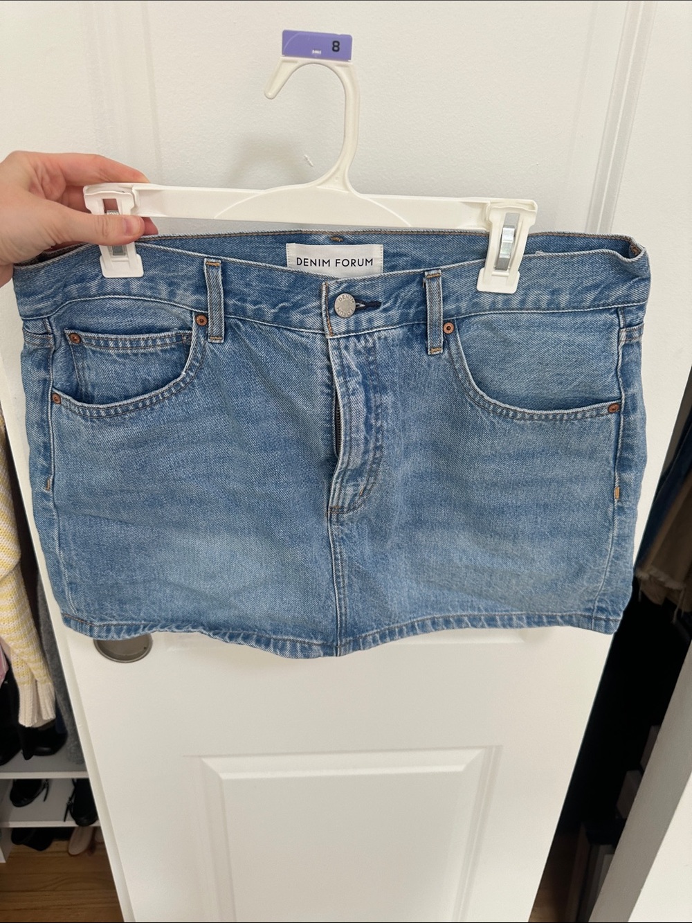 Aritzia Denim Forum Blue Denim Mini Skirt
